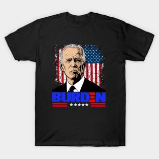 Joe "Burden" Funny Political President Biden Cartoon T-Shirt